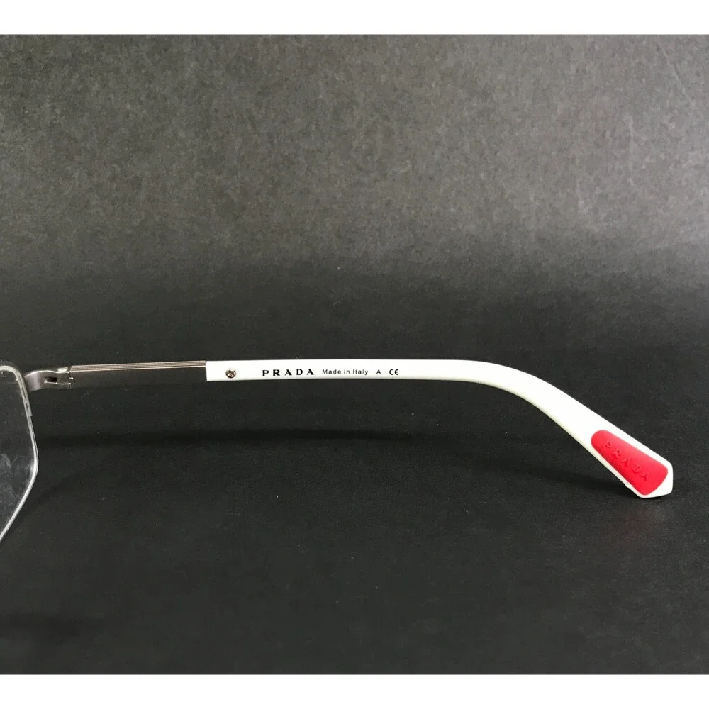 Prada Linea Rossa Eyeglasses Frames VPS50C 1AP-1O1 Matte Silver White 54-18-135